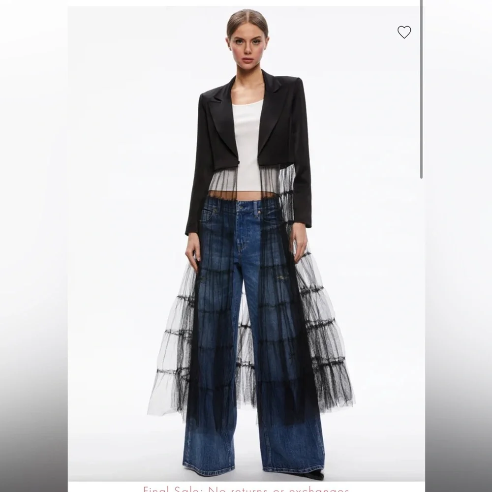 Alice and Olivia “Everly Tulle Maxi Blazer” - Picture 2 of 12